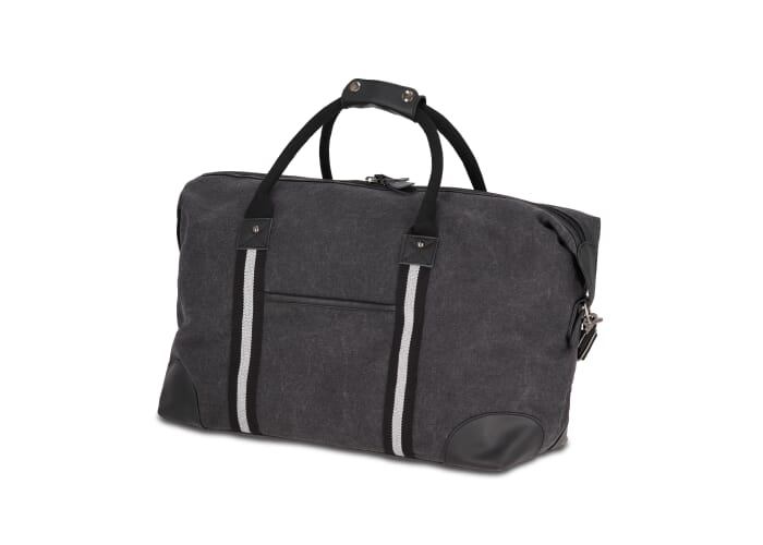 Sac week-end promotionnel en toile recyclée Harper Gris foncé